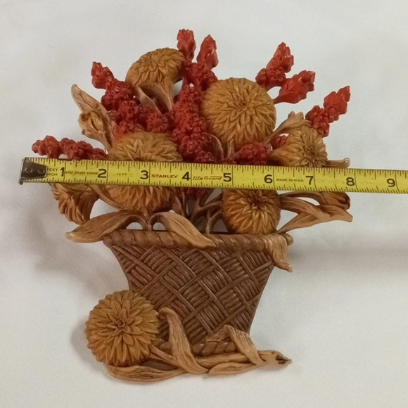 HOMCO MCM FALL FLOWERS SET OF VTG 70'S 3D WALL ART - Picture 3 of 10